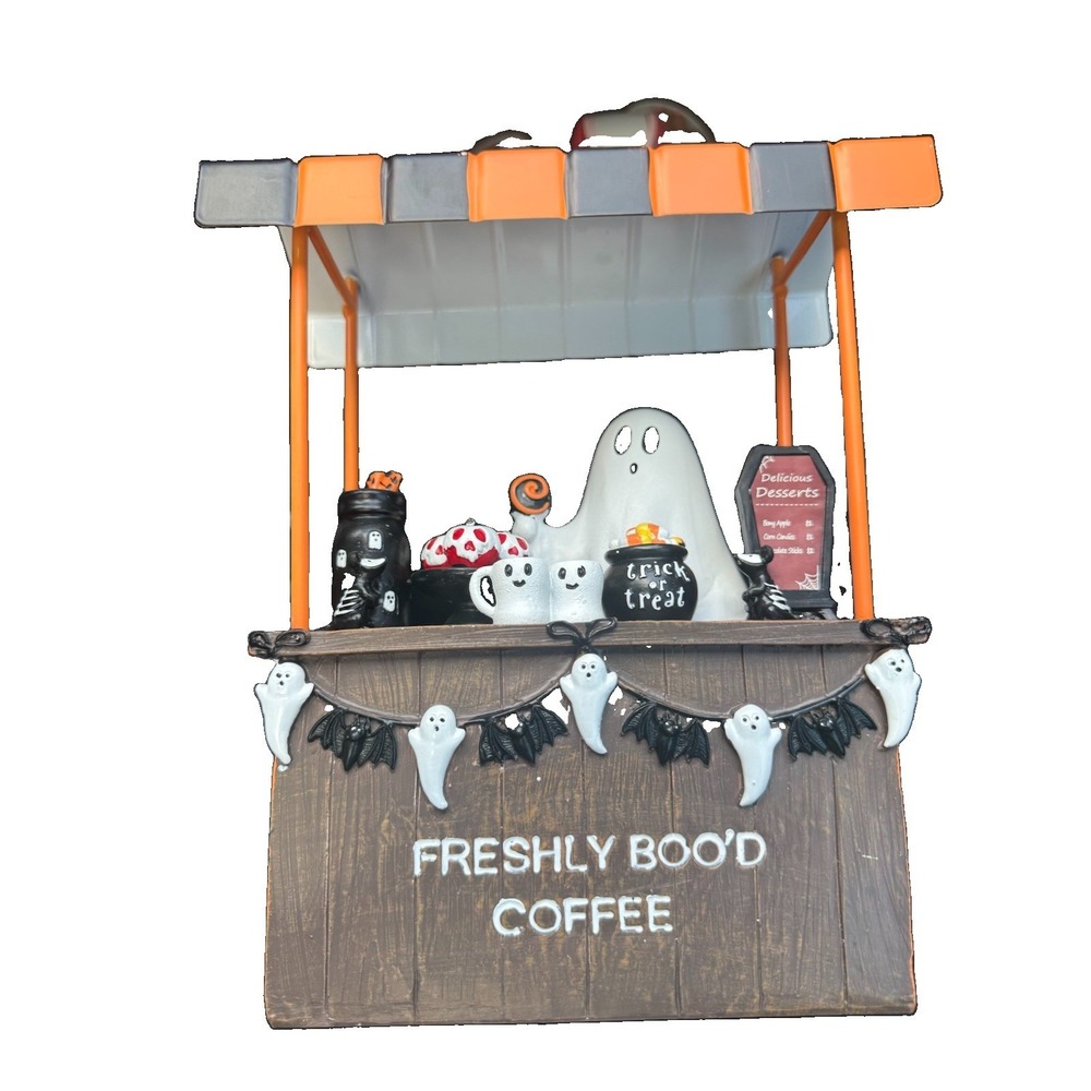 Halloween Ghost Boo's Cafe Freshly Boo'd Coffee Cart Viral Halloween NEW